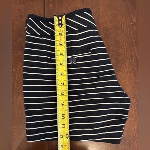 Tommy Hilfiger Women's Navy and White Striped High Waist Shorts - Picture 6 of 6
